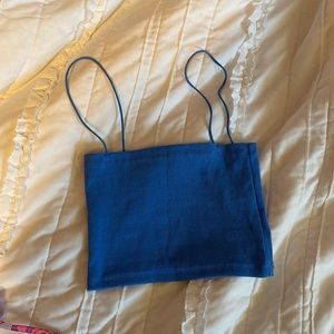 Blue cropped tank